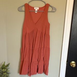 Japna Rust Sleeveless Midi Dress